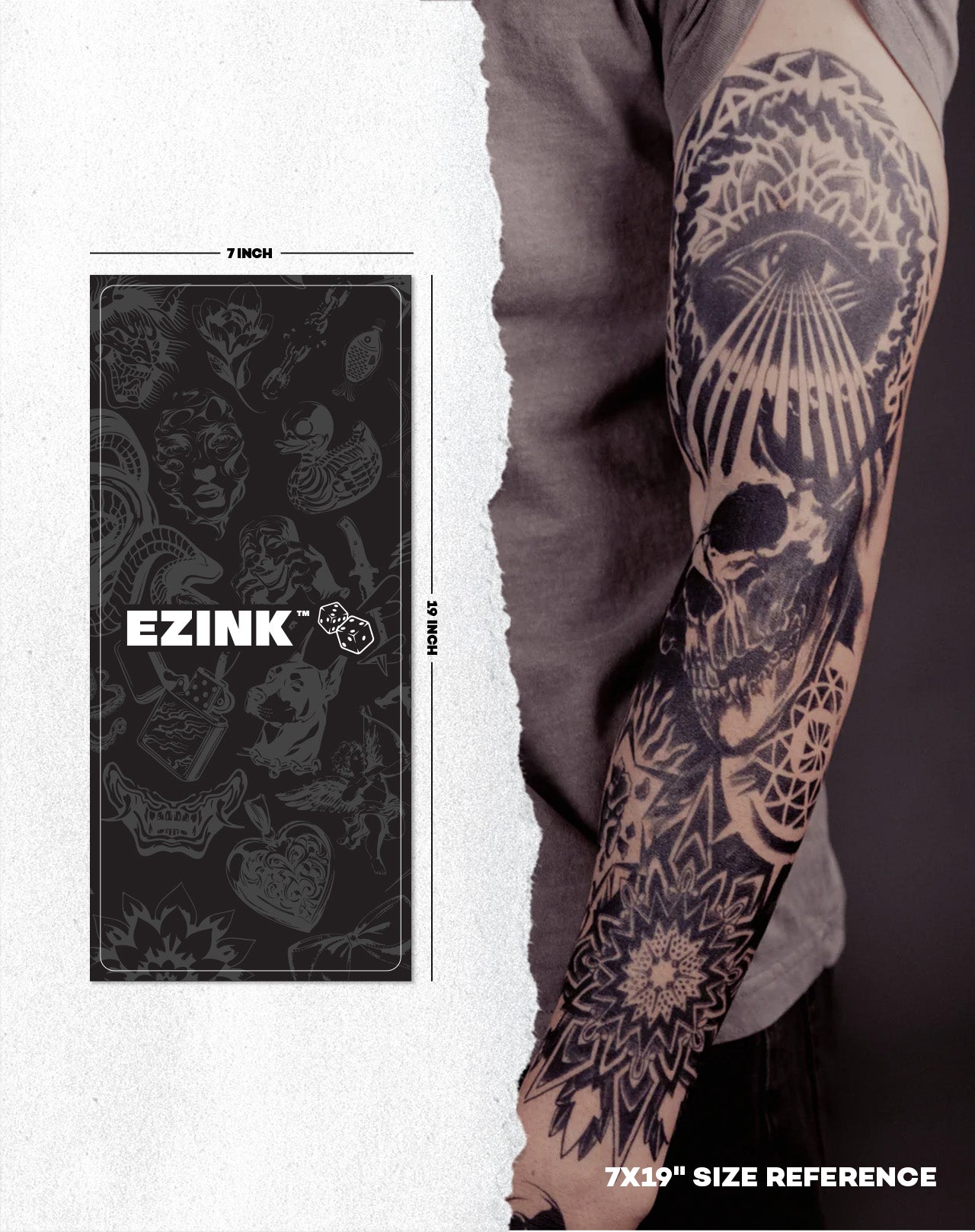 Custom Sleeve Tattoo (7×19”)