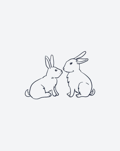 Cute Rabbits 2 Pcs