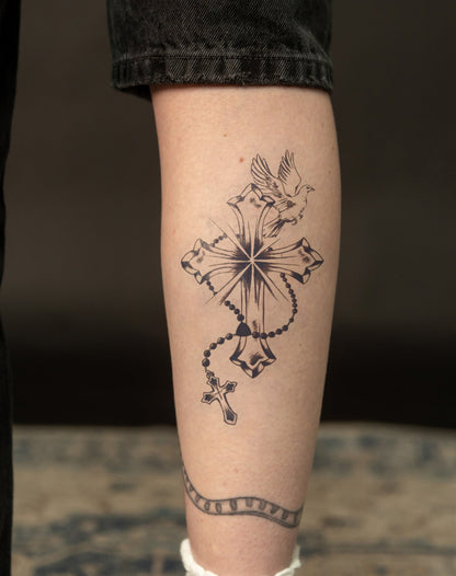 Dove, Cross & Rosary