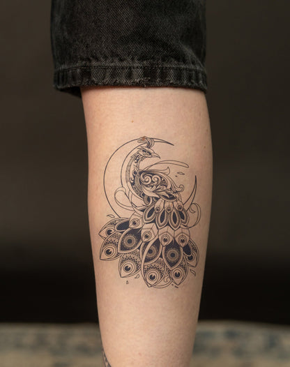 Moon & Peacock